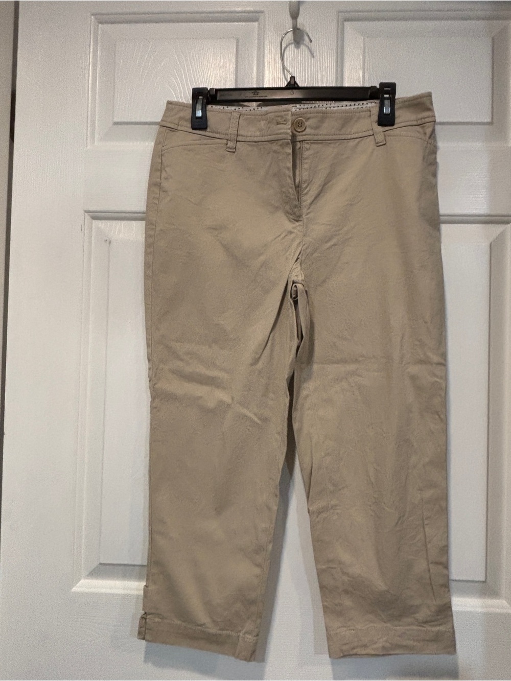 Talbots Women's Cropped Chino Pants - Beige